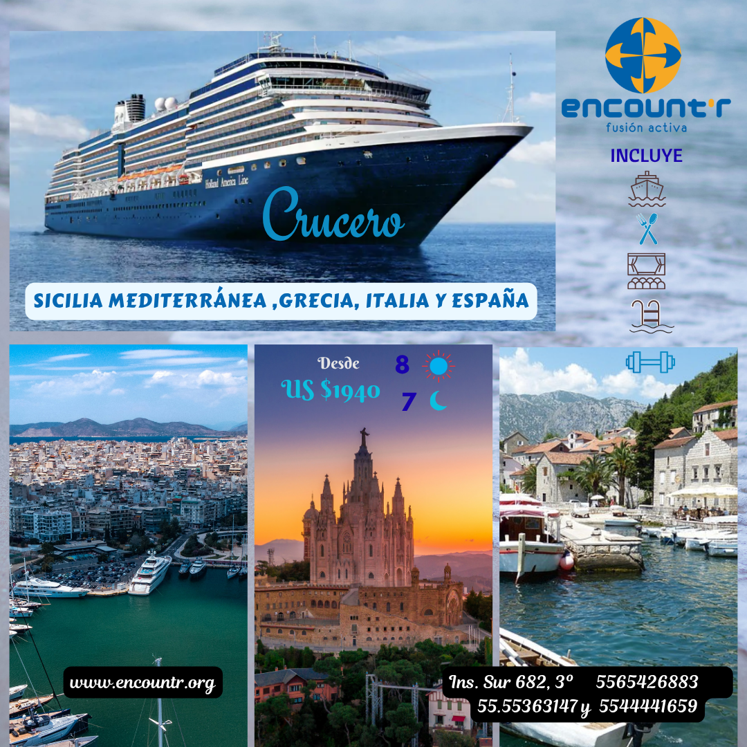 CRUCERO SICILIA,GRECIA, ITALIA Y ESPAÑA